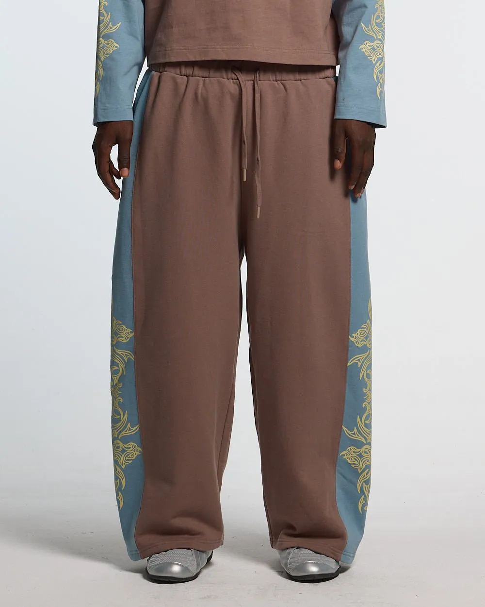 TRIBAL SWEATPANTS BROWN & BLUE sold by Cold Culture