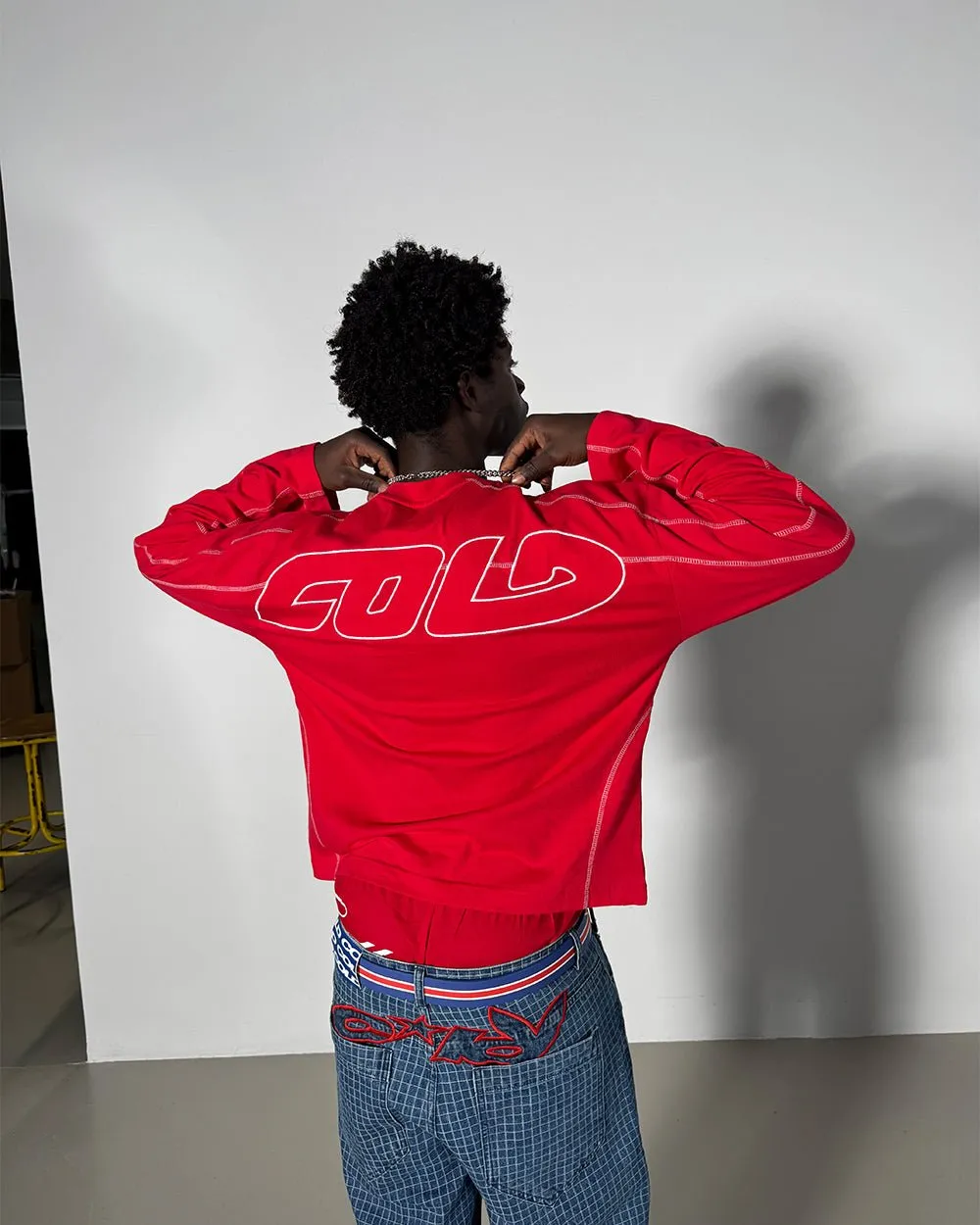 ROLLER LONGSLEEVE TEE RED sold by Cold Culture product image thumbnail 3