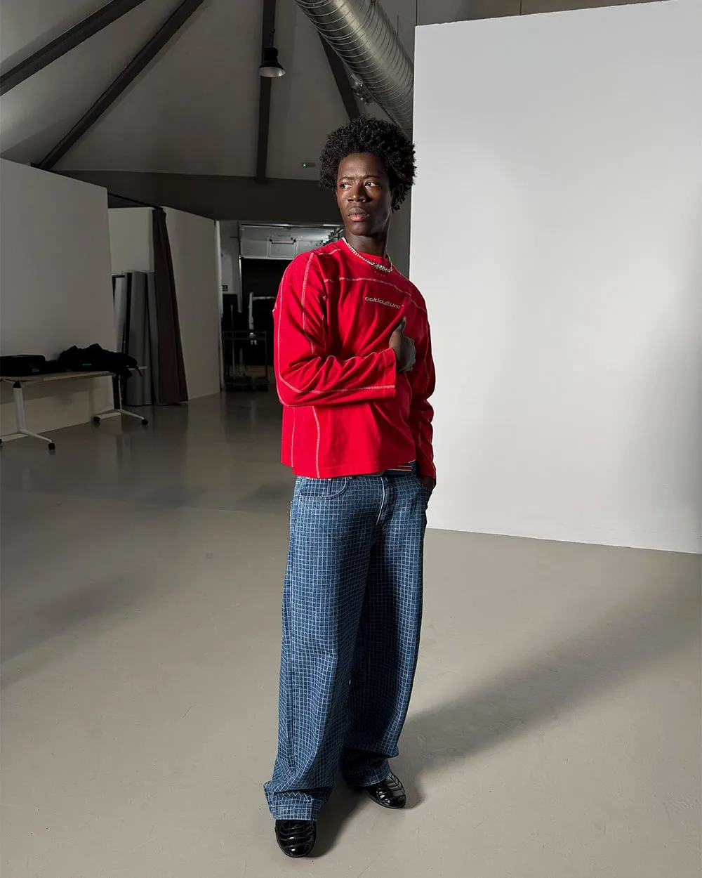 ROLLER LONGSLEEVE TEE RED sold by Cold Culture product image thumbnail 4