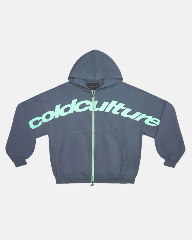 DRIVEN ZIP HOODIE INDIGO BLUE sold by Cold Culture