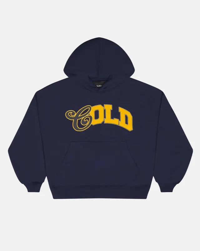 VARSITY HOODIE DARK BLUE made by Cold Culture