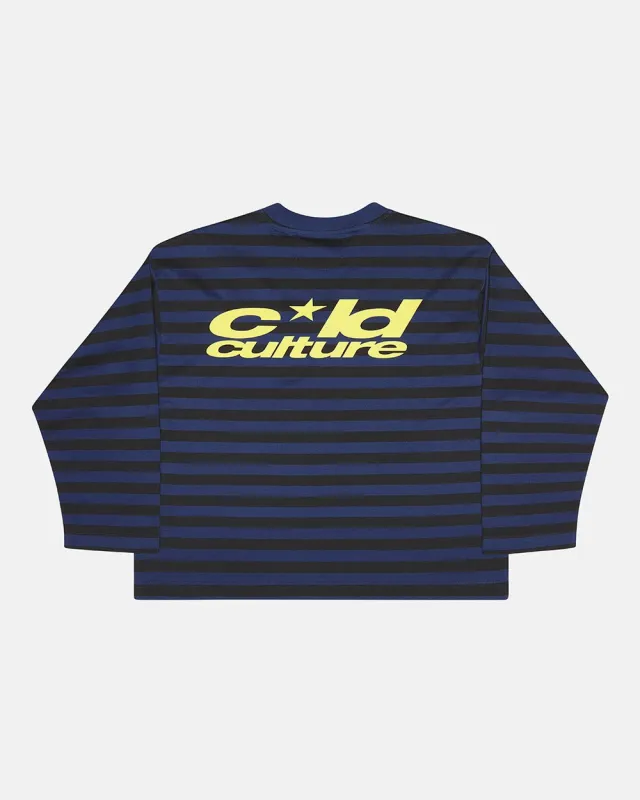 PARDON ME LONGSLEEVE BLACK & BLUE made by Cold Culture