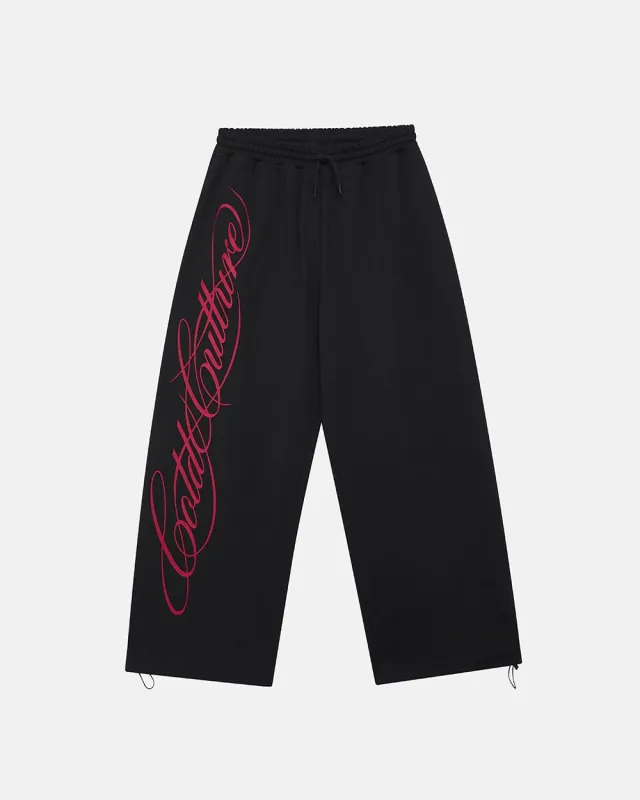 SCRIPT SWEATPANTS BLACK sold by Cold Culture