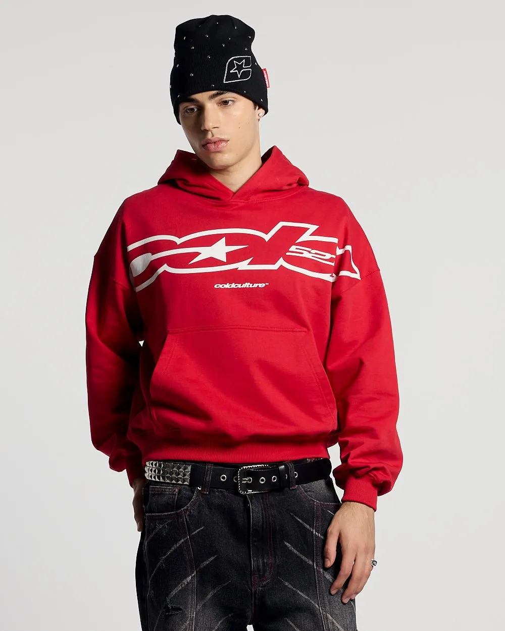 COLD 521 HOODIE RED sold by Cold Culture product image thumbnail 3
