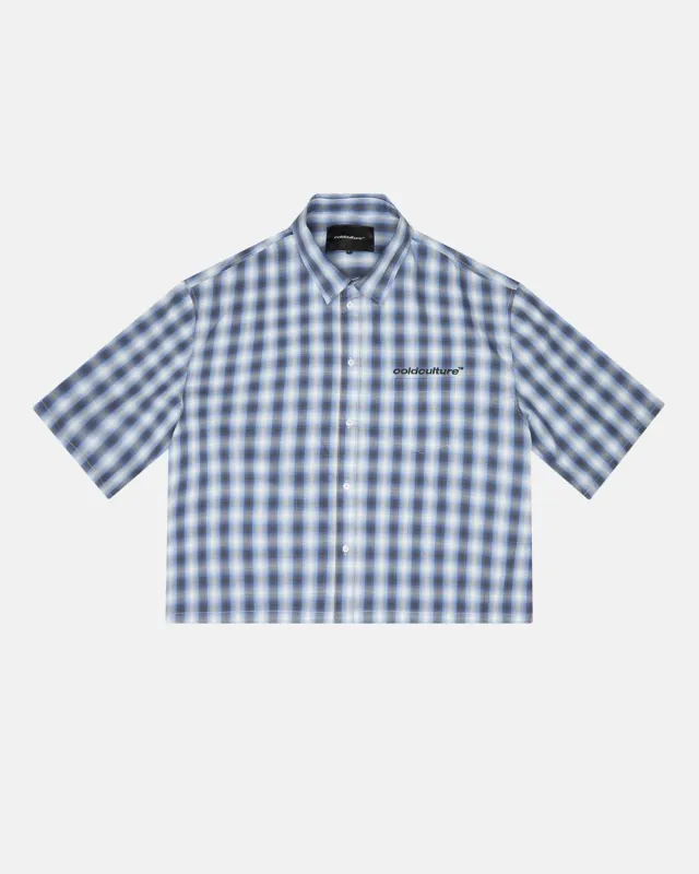 ONE POCKET SHIRT BLURRED BLUE made by Cold Culture