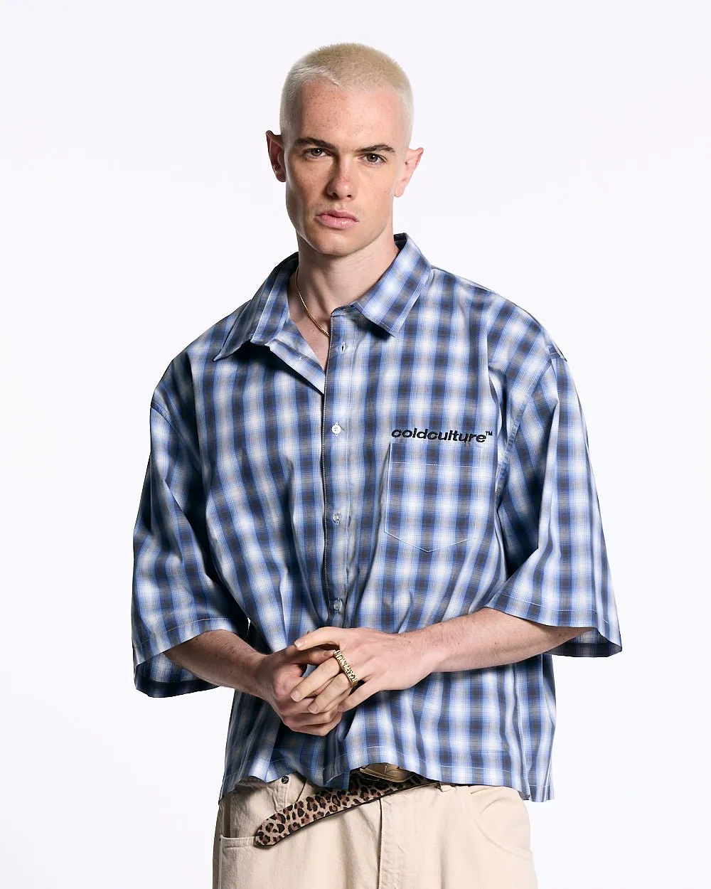 ONE POCKET SHIRT BLURRED BLUE sold by Cold Culture product image thumbnail 3