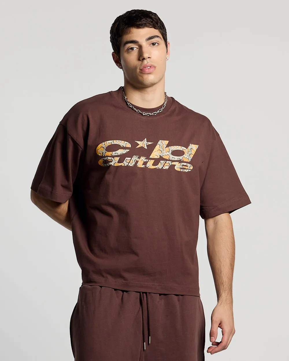 WILD SNAKE TEE BROWN sold by Cold Culture product image thumbnail 3