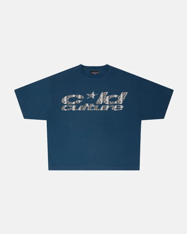 WILD SNAKE TEE NAVY BLUE made by Cold Culture