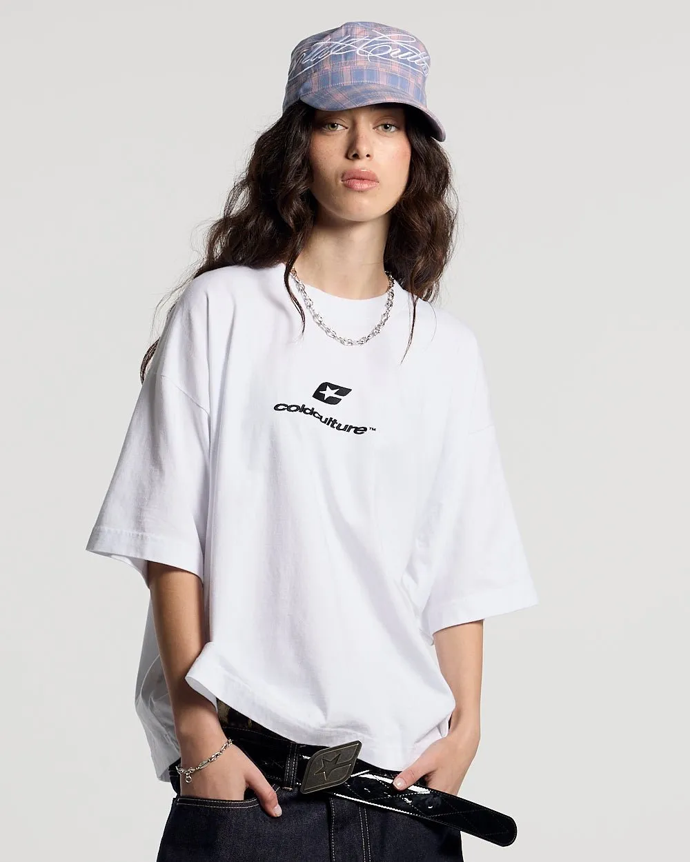 CURVED TEE WHITE sold by Cold Culture product image thumbnail 5