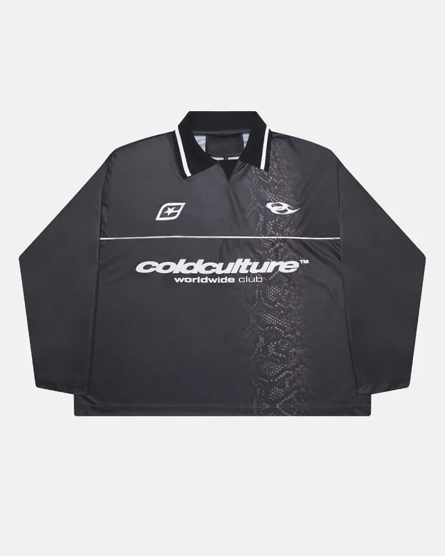MAMBA SNAKE LONGSLEEVE POLO BLACK sold by Cold Culture