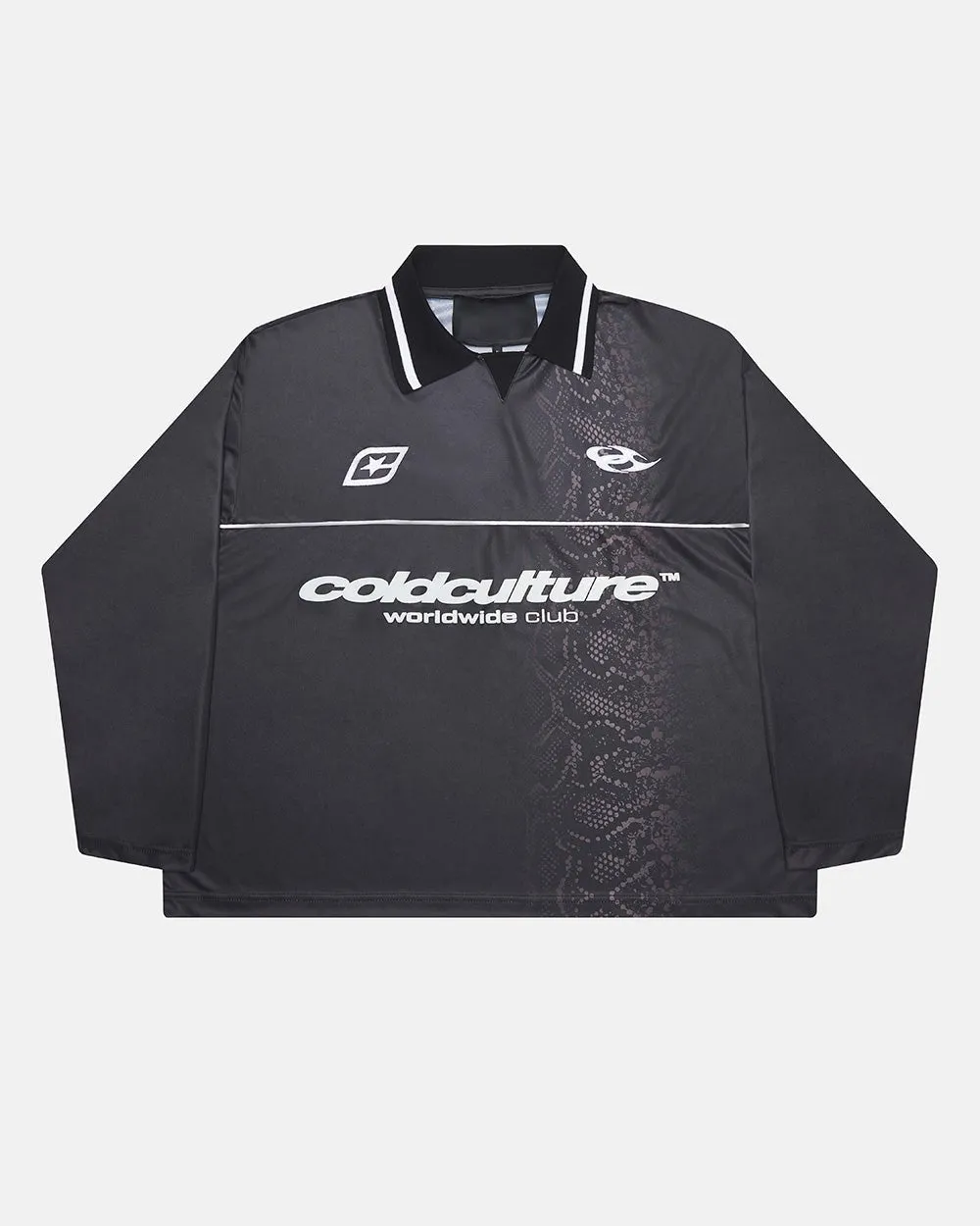 MAMBA SNAKE LONGSLEEVE POLO BLACK sold by Cold Culture