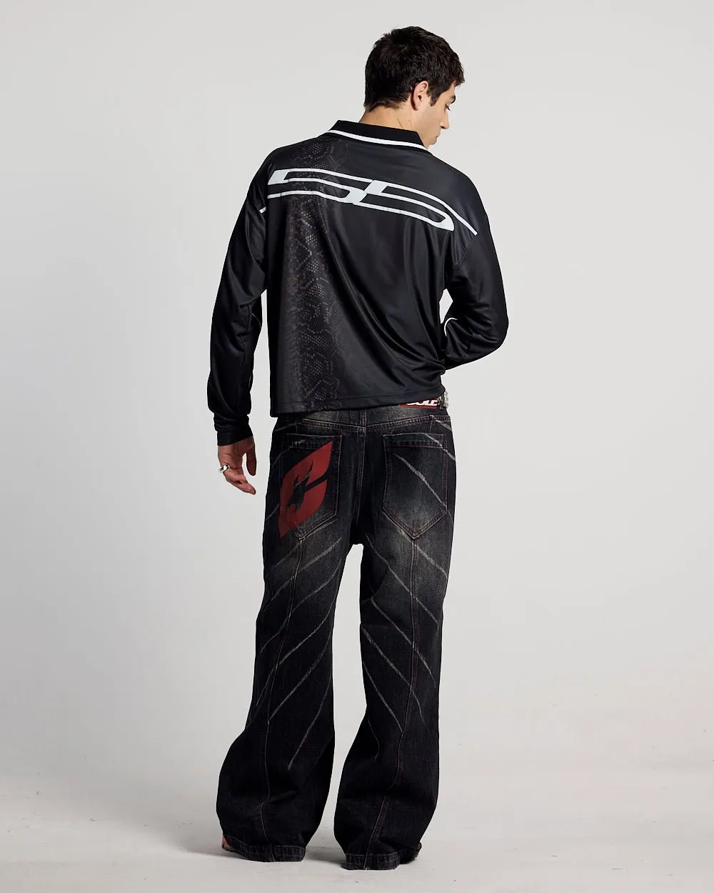 MAMBA SNAKE LONGSLEEVE POLO BLACK sold by Cold Culture product image thumbnail 4