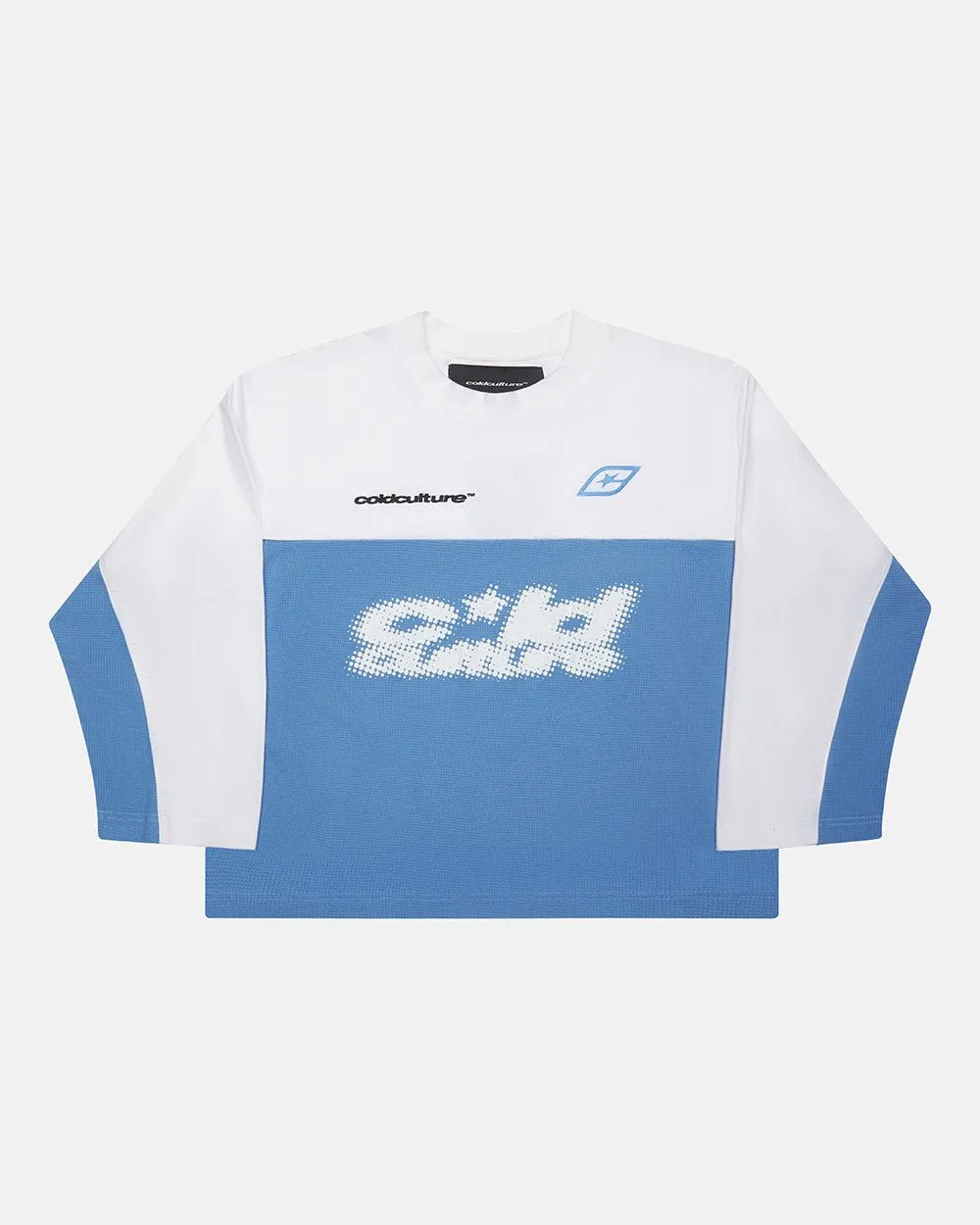 BICOLOR WAFFLE LONGSLEEVE BLUE & WHITE sold by Cold Culture