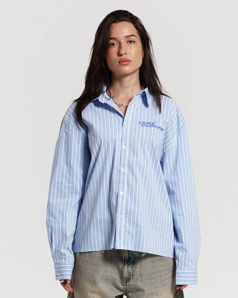 RUNNING HORSE SHIRT BLUE STRIPES sold by Cold Culture product image thumbnail 5