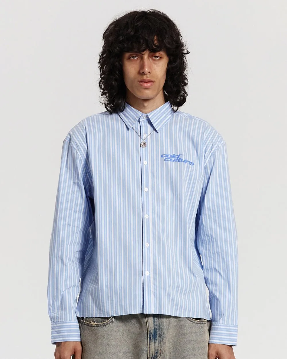 RUNNING HORSE SHIRT BLUE STRIPES sold by Cold Culture product image thumbnail 3