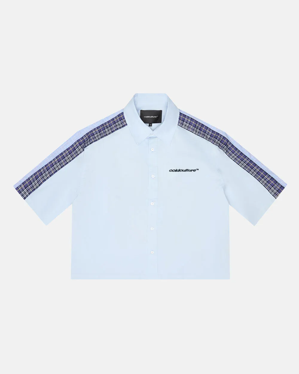 DOUBLE TARTAN SHIRT LIGHT BLUE sold by Cold Culture product image thumbnail 2