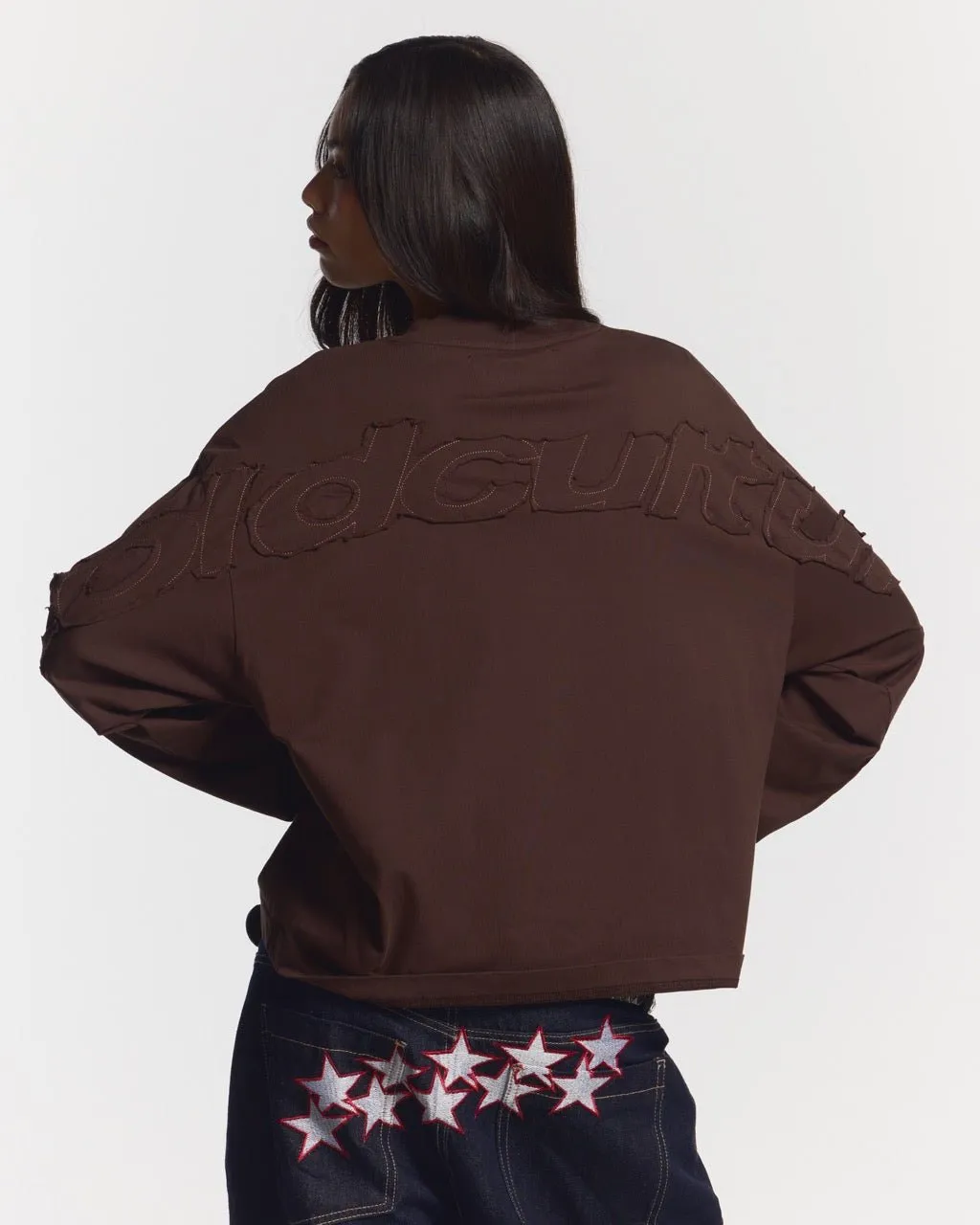 DISTRESS CURVED LONGSLEEVE BROWN sold by Cold Culture product image thumbnail 5