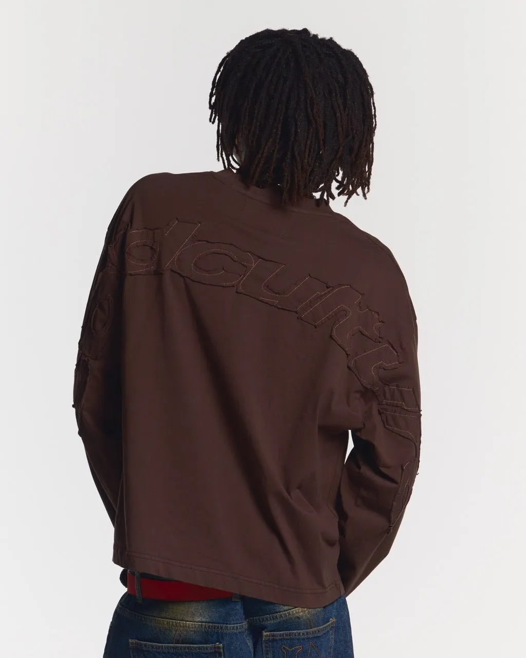 DISTRESS CURVED LONGSLEEVE BROWN sold by Cold Culture product image thumbnail 3