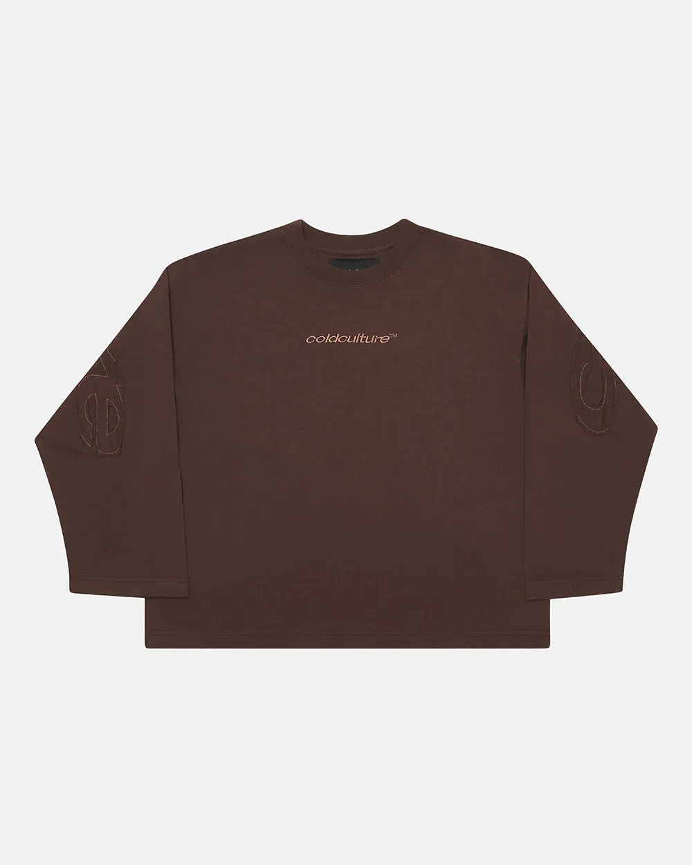 DISTRESS CURVED LONGSLEEVE BROWN sold by Cold Culture product image thumbnail 2