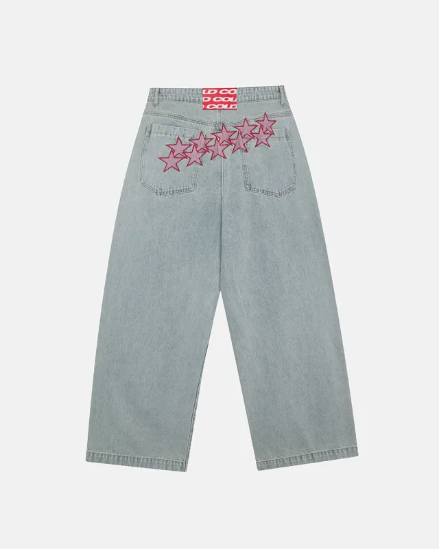 STARS V2 PANTS LIGHT BLUE DENIM made by Cold Culture