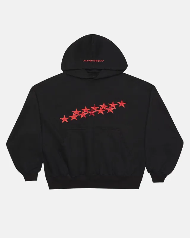 STARS HOODIE BLACK & RED made by Cold Culture