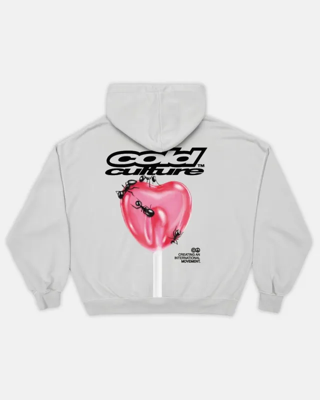 LOLLIPOP HOODIE LIGHT GREY sold by Cold Culture