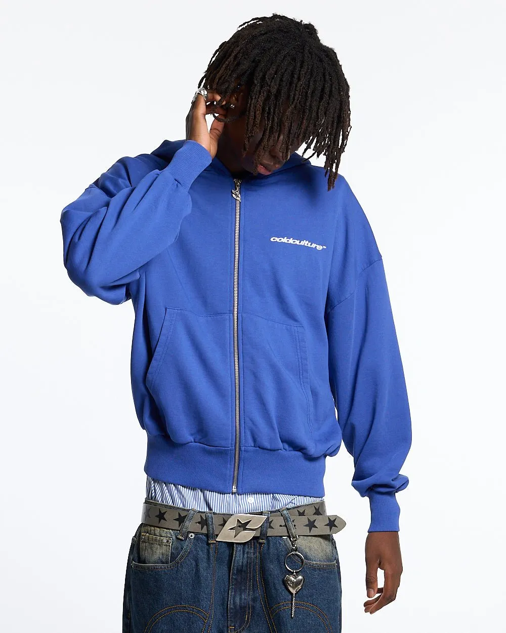 ESSENTIAL ZIP HOODIE ELECTRIC BLUE sold by Cold Culture product image thumbnail 5