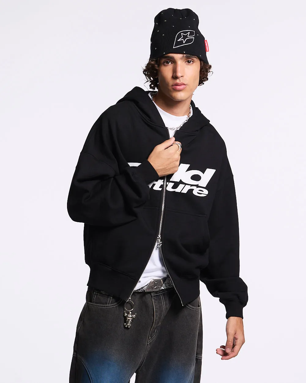 HARPER ZIP HOODIE BLACK sold by Cold Culture product image thumbnail 3