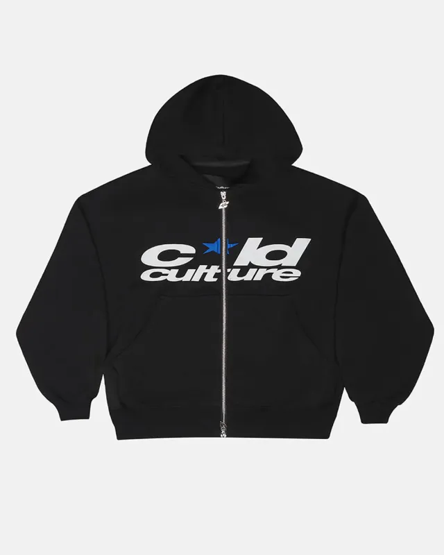 HARPER ZIP HOODIE BLACK made by Cold Culture