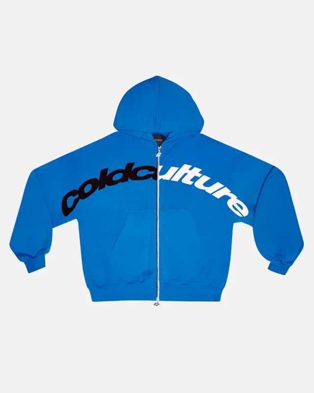 DRIVEN ZIP HOODIE BLUE made by Cold Culture