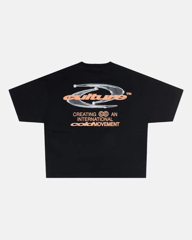 DYNAMIC TEE BLACK AND ORANGE sold by Cold Culture