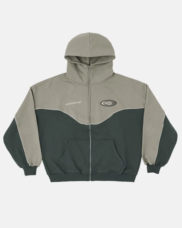 NO RISK ZIP HOODIE GREY SCALE sold by Cold Culture