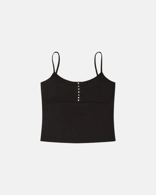 WHISPERS VEST TOP BLACK sold by Cold Culture