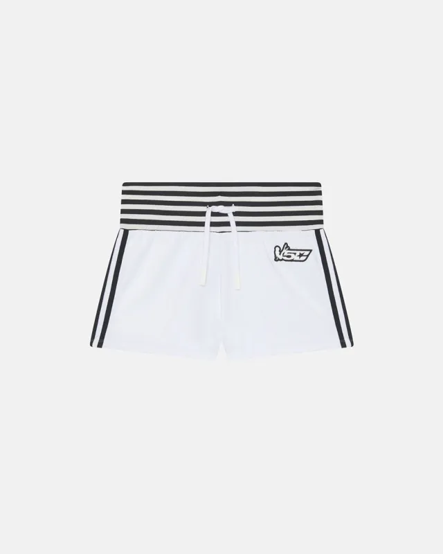 COURT SHORTS WHITE AND BLACK sold by Cold Culture