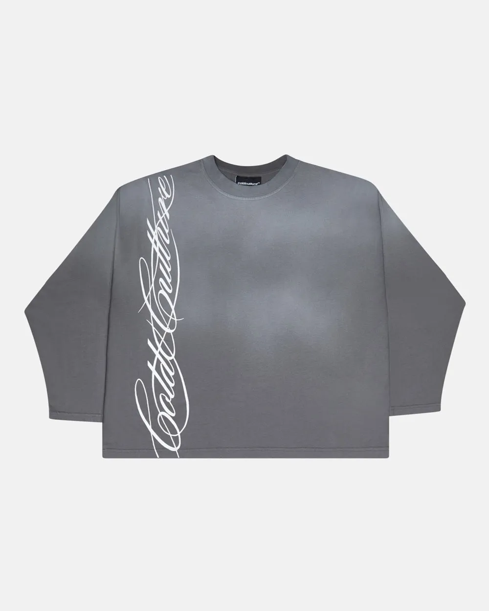 SCRIPT LONGSLEEVE TEE ANTRACITE GREY sold by Cold Culture