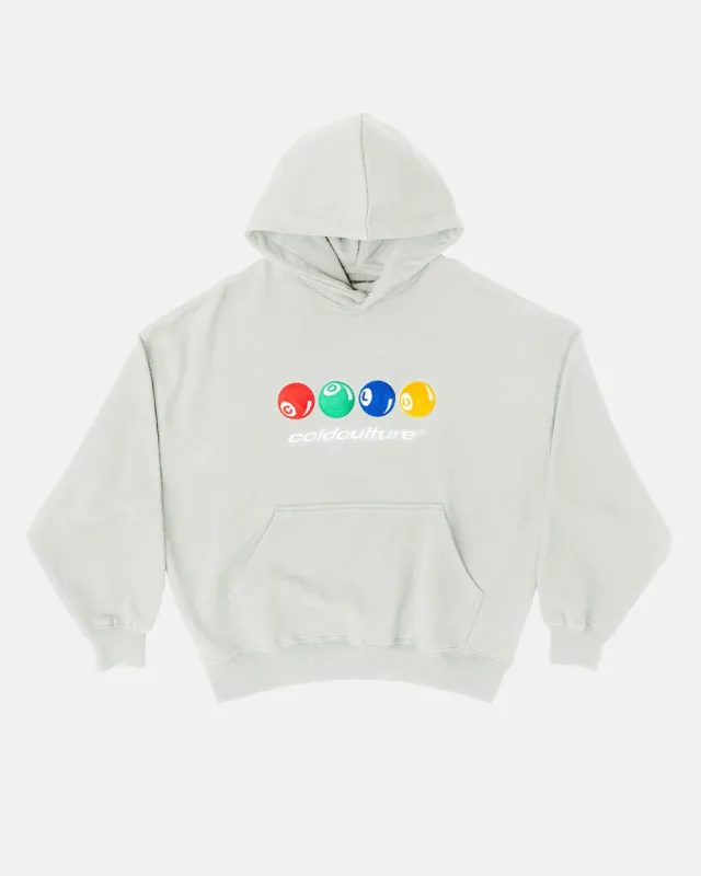 POOL COLORS HOODIE LIGHT GREY sold by Cold Culture