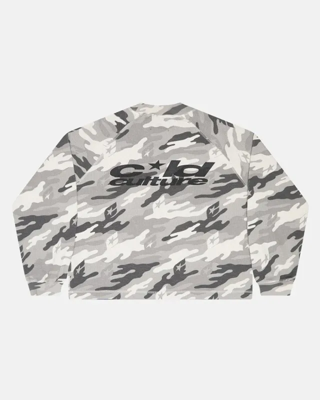 CAMO THERMAL LONGSLEEVE TEE GREY made by Cold Culture