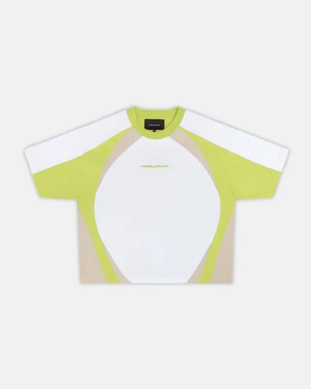 SPEED SPOKE TEE GREEN & GREY sold by Cold Culture