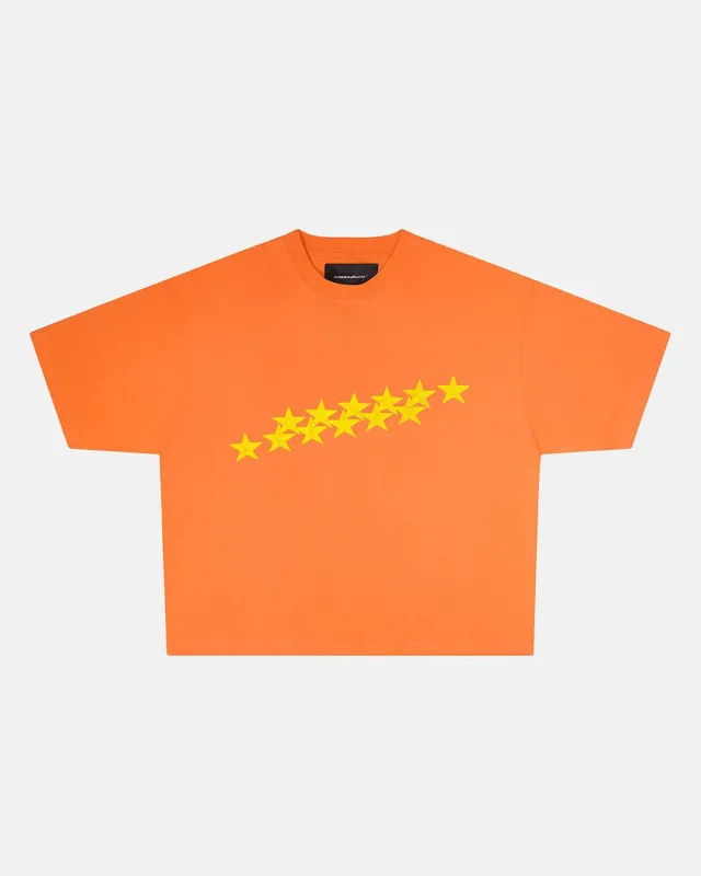STARS TEE VIBRANT ORANGE sold by Cold Culture