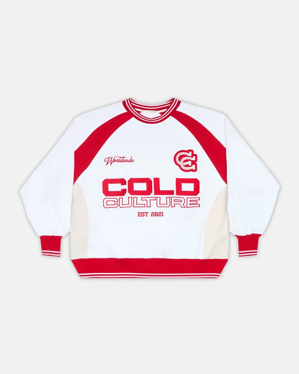COWBOY VARSITY CREWNECK FIERY RED sold by Cold Culture