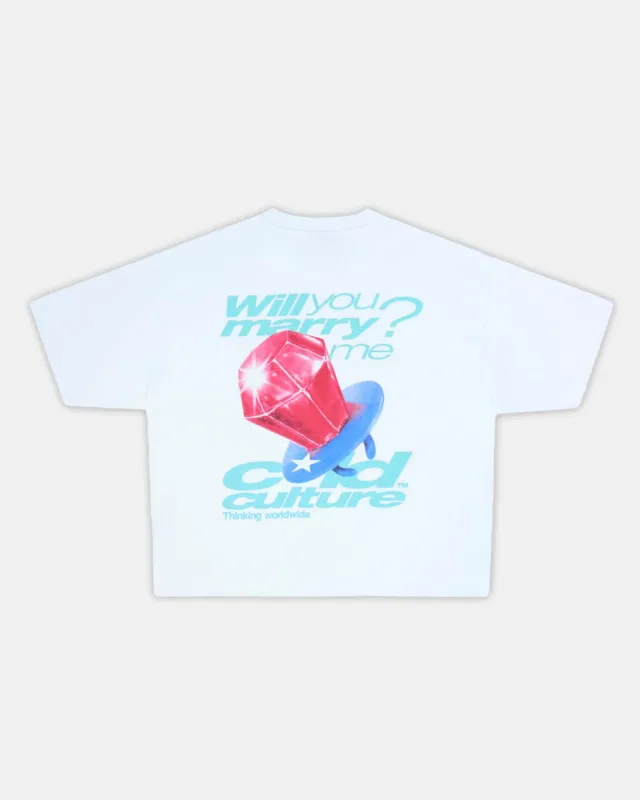 MARRY ME TEE WHITE sold by Cold Culture
