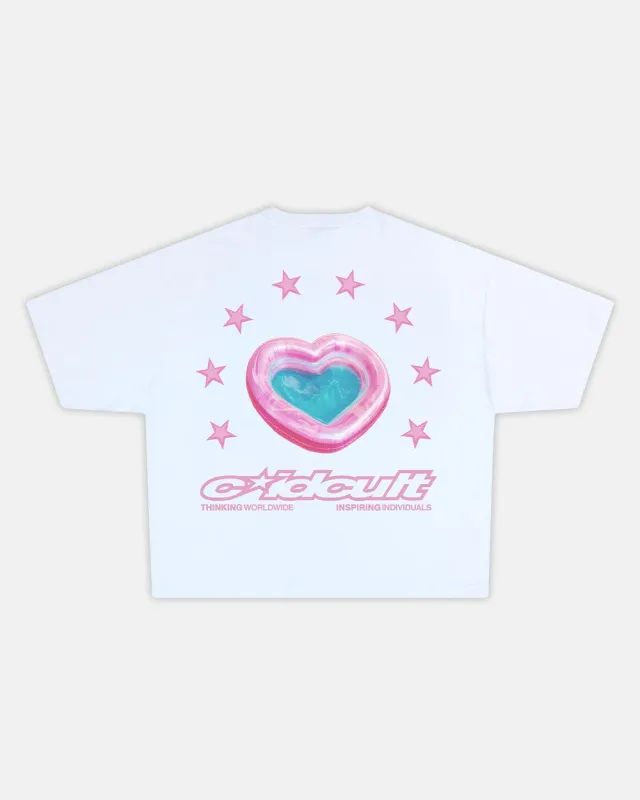 LOVERS POOL TEE WHITE sold by Cold Culture