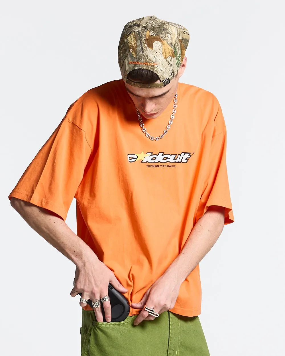 CULT STAR TEE FIRECRACKER ORANGE sold by Cold Culture product image thumbnail 3