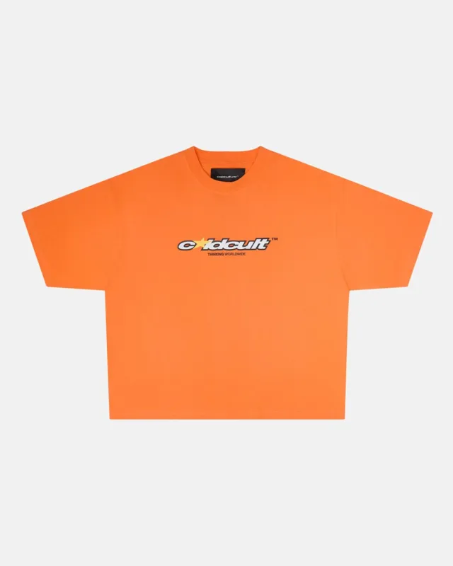 CULT STAR TEE FIRECRACKER ORANGE made by Cold Culture