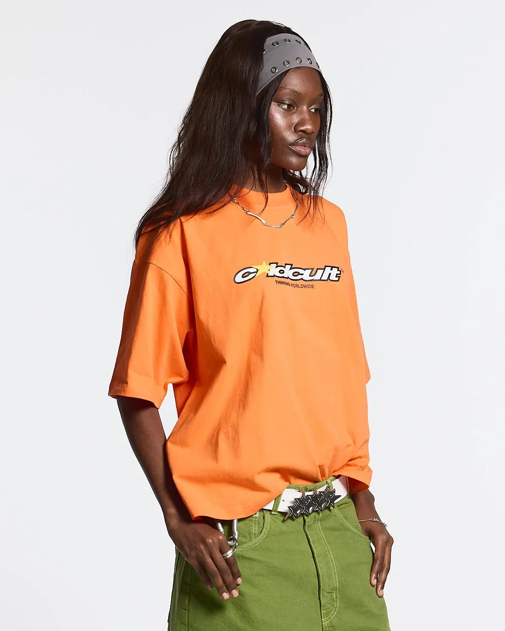 CULT STAR TEE FIRECRACKER ORANGE sold by Cold Culture product image thumbnail 5