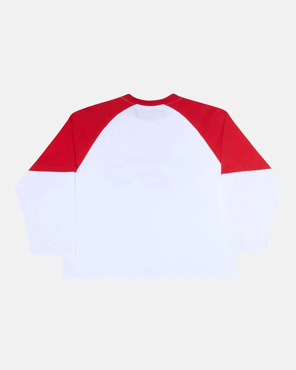 BASEBALL DOUBLE SLEEVE TEE WHITE/RED sold by Cold Culture product image thumbnail 2