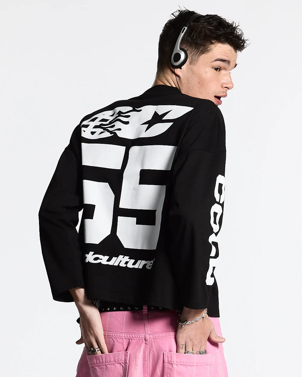55 FLAMES LONGSLEEVE BLACK sold by Cold Culture product image thumbnail 3
