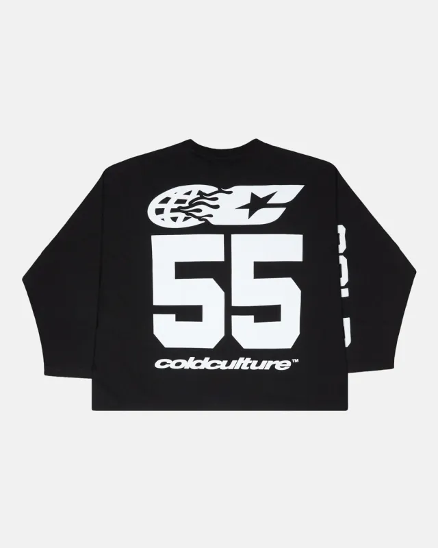 55 FLAMES LONGSLEEVE BLACK made by Cold Culture
