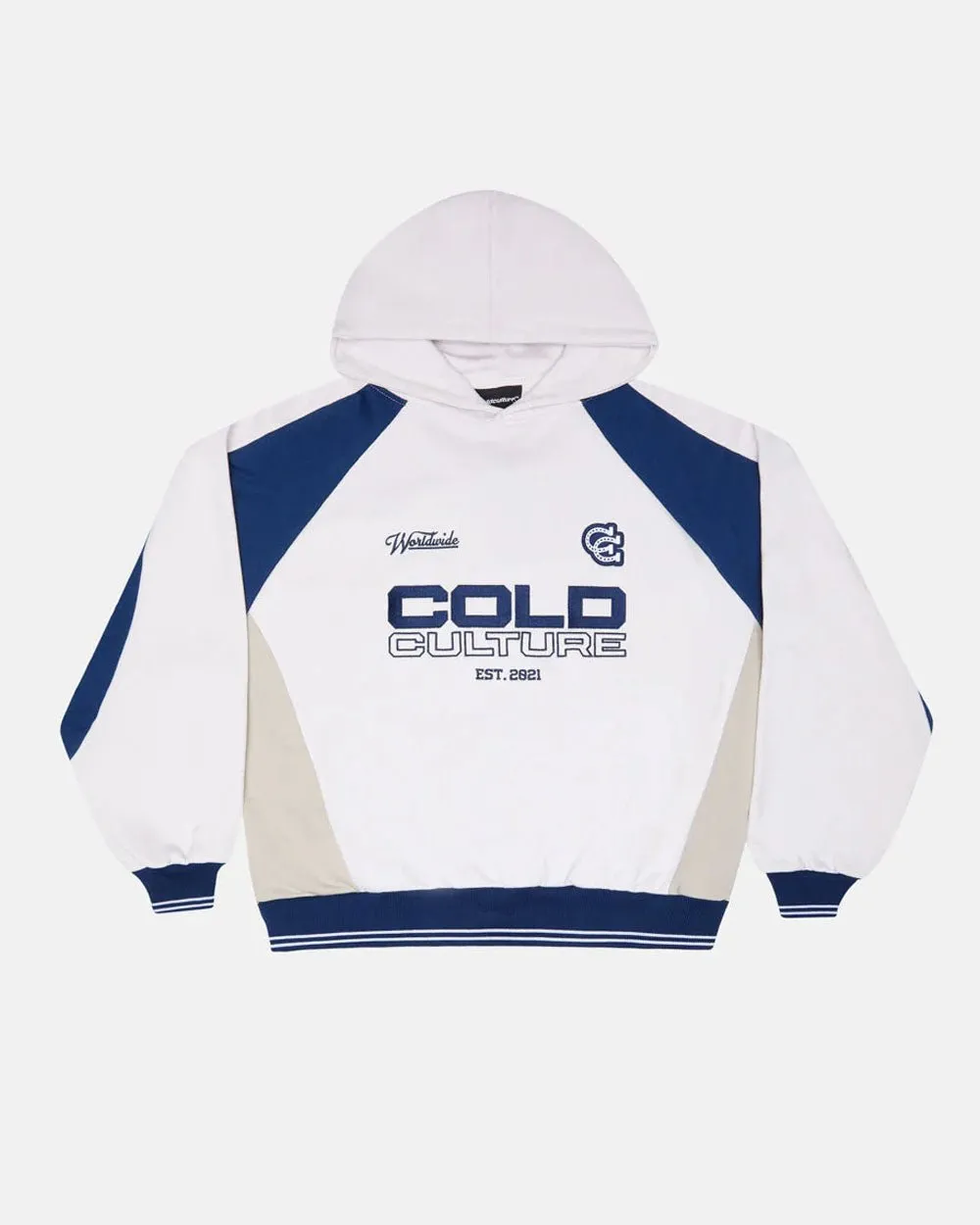 COWBOY VARSITY HOODIE WHITE/BLUE sold by Cold Culture