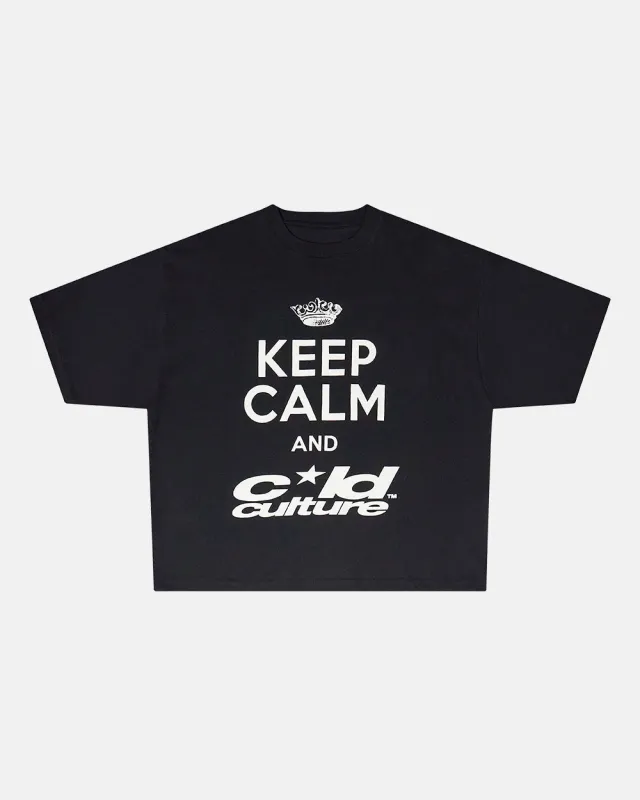 KEEP CALM TEE BLACK sold by Cold Culture